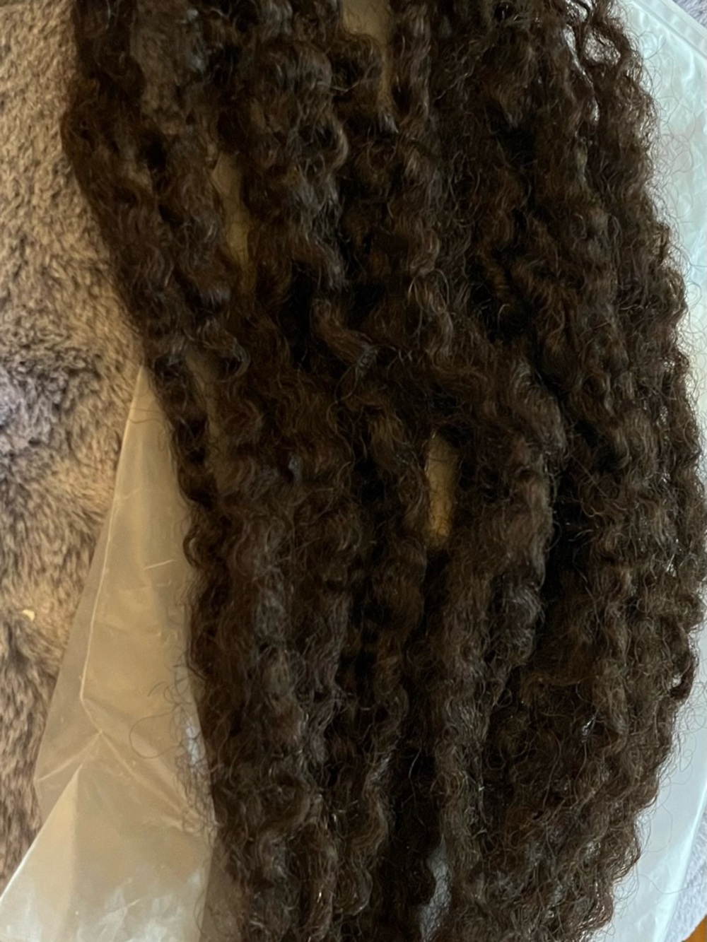 Natural Tight Curly Clip-In Extensions - Dark Brown